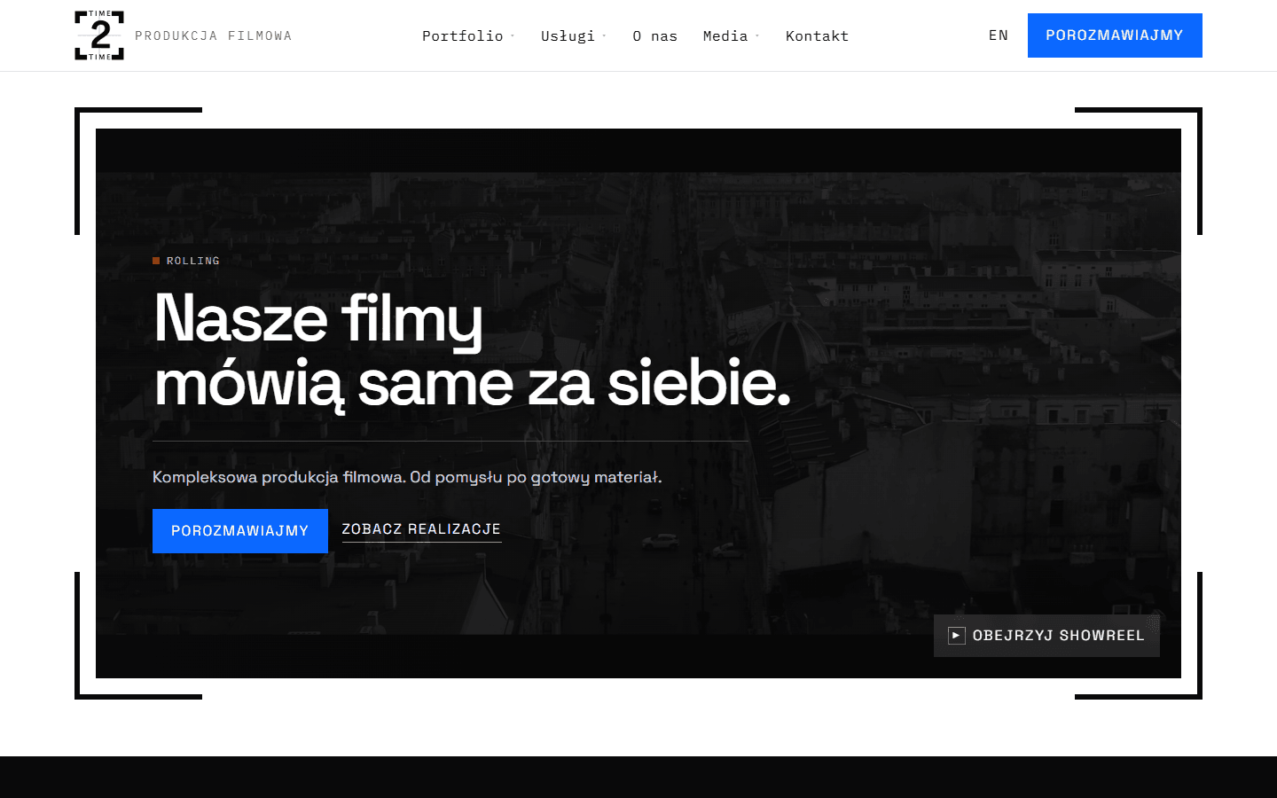 Time2Time: strona na komputerze